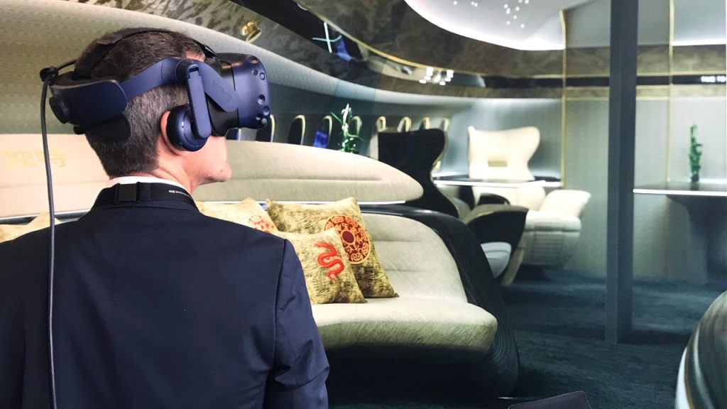 Aircraft Interior Design Using VR Environments