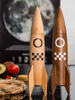 Rocket Ship Salt and Pepper Shakers
